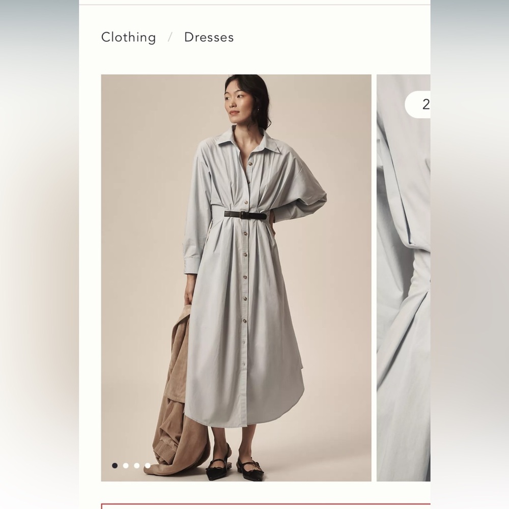 Anthropologie shirt dress S